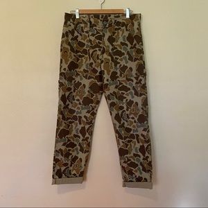 Wallace & Barnes Camo canvas pants.
